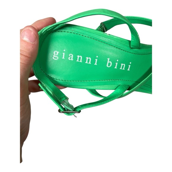 Women's Gianni Bini Strappy Heeled Sandals Green US Size 11 - Picture 10 of 14